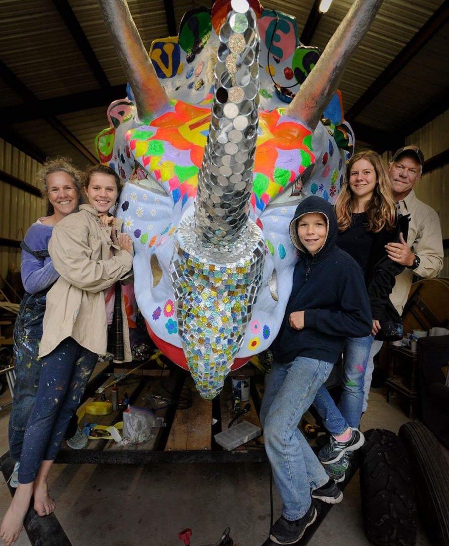 Waters family builds dinosaur art car – The Review