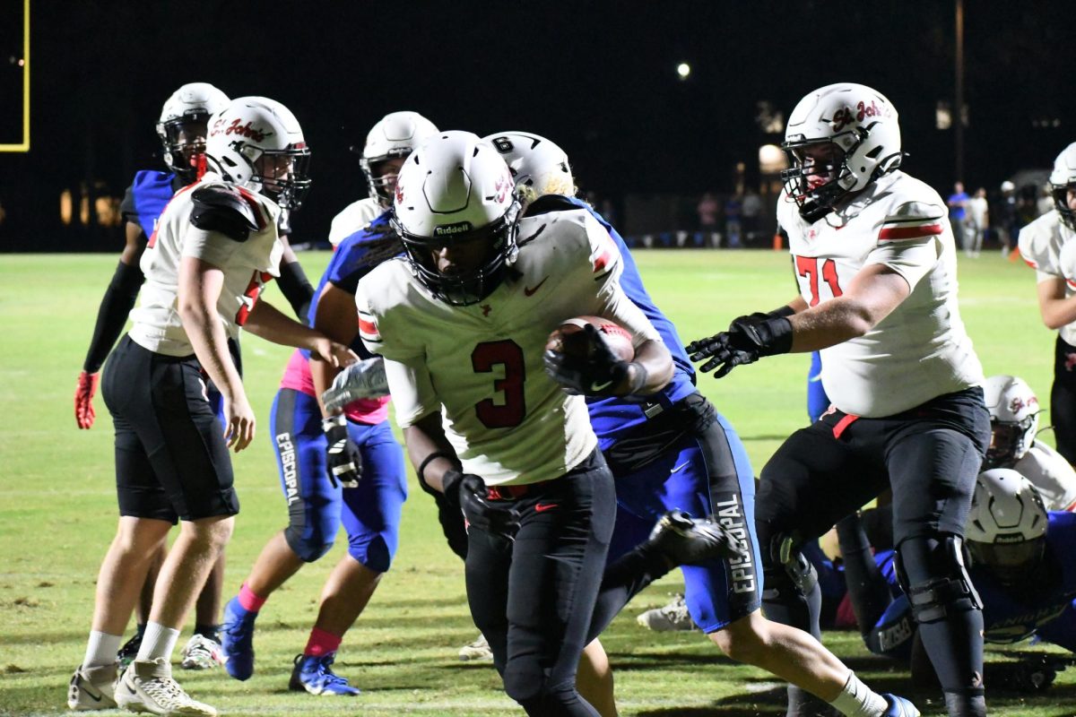 Allen pushes past the defense for another touchdown against Episcopal.