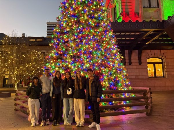 On Dec. 4-7, Marley Brailey Harris, Justin Wright, Ally Rodriguez, Aien Du, Alyssa Theofanidis and Patrick Tsang (left to right) attended the annual Student Diversity Leadership Conference in Denver, Colorado. Courtesy of Aien Du